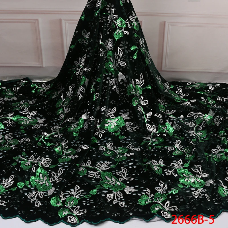 French Korea Italian African Heavy Embroidery Polyester Sewing Textiles Bridal Floral Glitter Velvet Sequin Lace Fabric Price