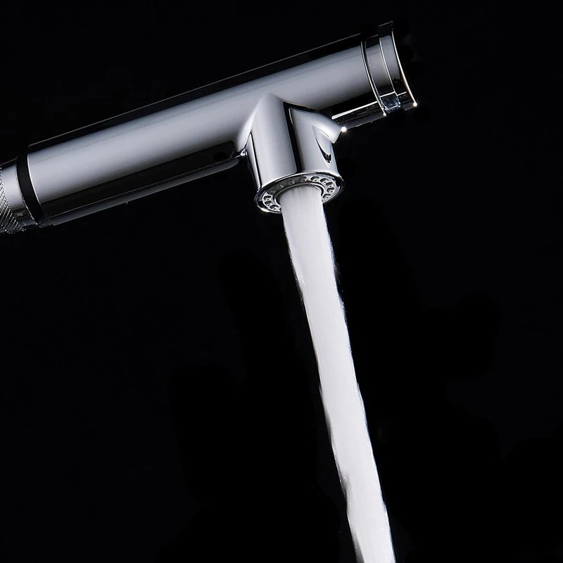 Kitchen Faucet Accessories ABS Chrome Silver Sink Kitchen Pull Down Faucet Dual Spray Spout Shower Head - 5