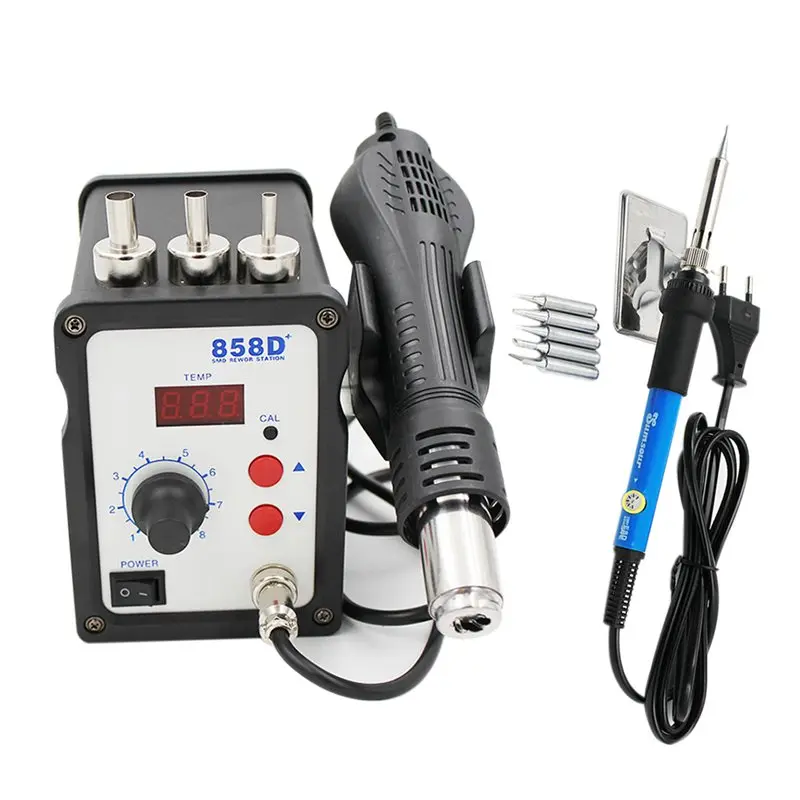 

Eu Plug 220V 700W 858D+ Soldering Station Led Digital Solder Iron Desoldering Station Bga Rework Solder Station Hot Air(1)