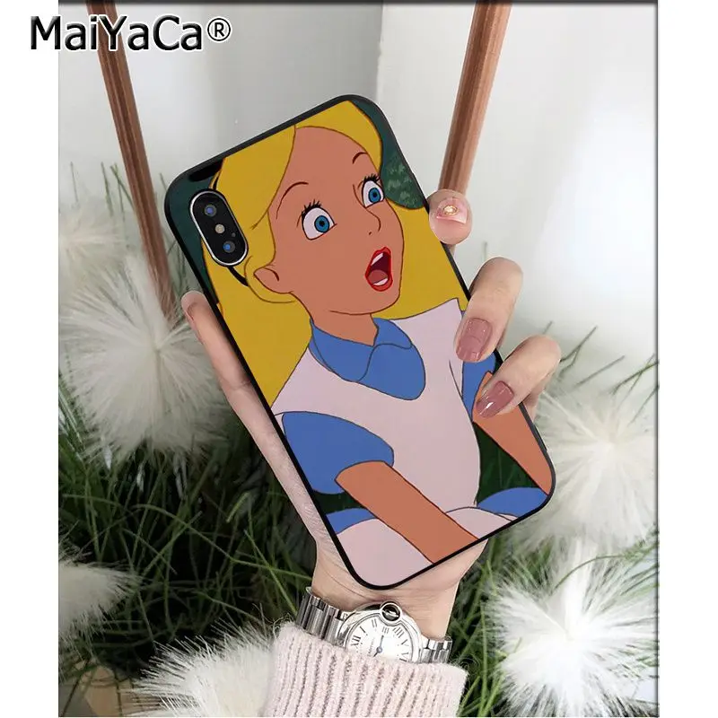 Мягкий силиконовый чехол для телефона MaiYaCa Alice in Wonderland Cheshire Cat из ТПУ для iPhone 8 7 6 6S Plus X XS MAX 5 5S SE XR Mobile Cover