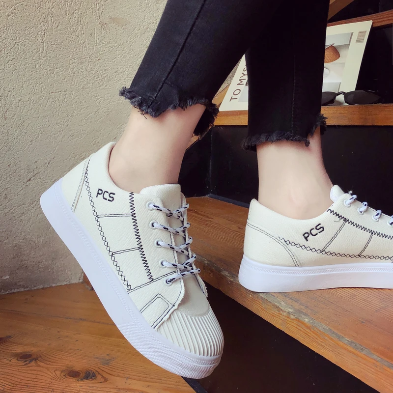 Ladies Canvas Tenis Feminino Women Vulcanize Shoes Spring Summer Casual Sneakers Breathable Street Beat W31-55 |