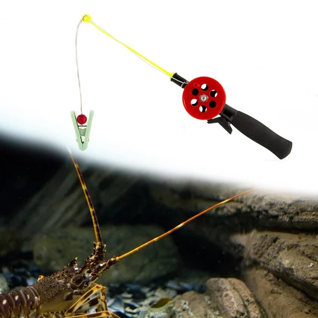 Small Fishing Rod for Shrimp and Crab Fishing Fishing Rod Mini Non-slip  Handle Portable Reliable