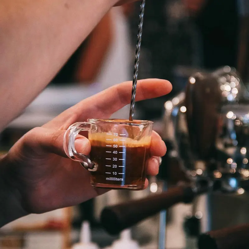 

70ml Heat-resistant Glass Measuring Cup Small Milk Cup Kitchen Jigger for Espresso Coffee Double-mouthed Ounce Cup
