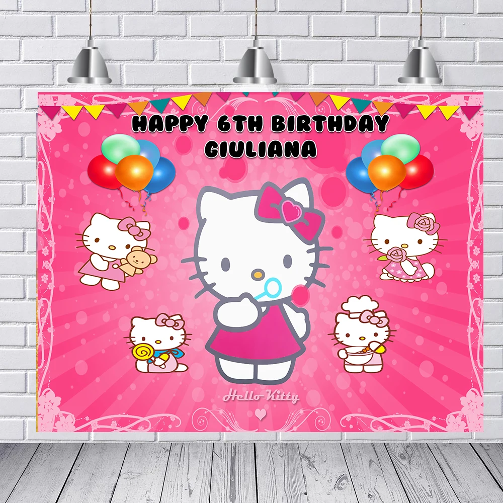 Фон для фотосъемки детский душ дети милый hello kitty девочка принцесса фон для фотостудии
