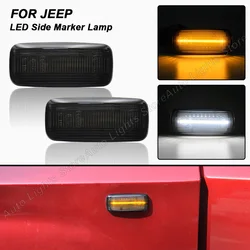 2pc dinâmico led lado marcador luz sinal de volta indicador da lâmpada para jeep grand cherokee 2005 2013 patriot compass commander liberty