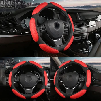 

LEEPEE Anti-Slip Car Steering Wheel Cover with 3D Design/Flocking clothcar steering wheel braid Universal Diameter 38CM