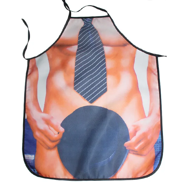 Funny Novelty Aprons Cooking Kitchen BBQ Apron Necktie Muscleman Bikini Women Pattern SLC88