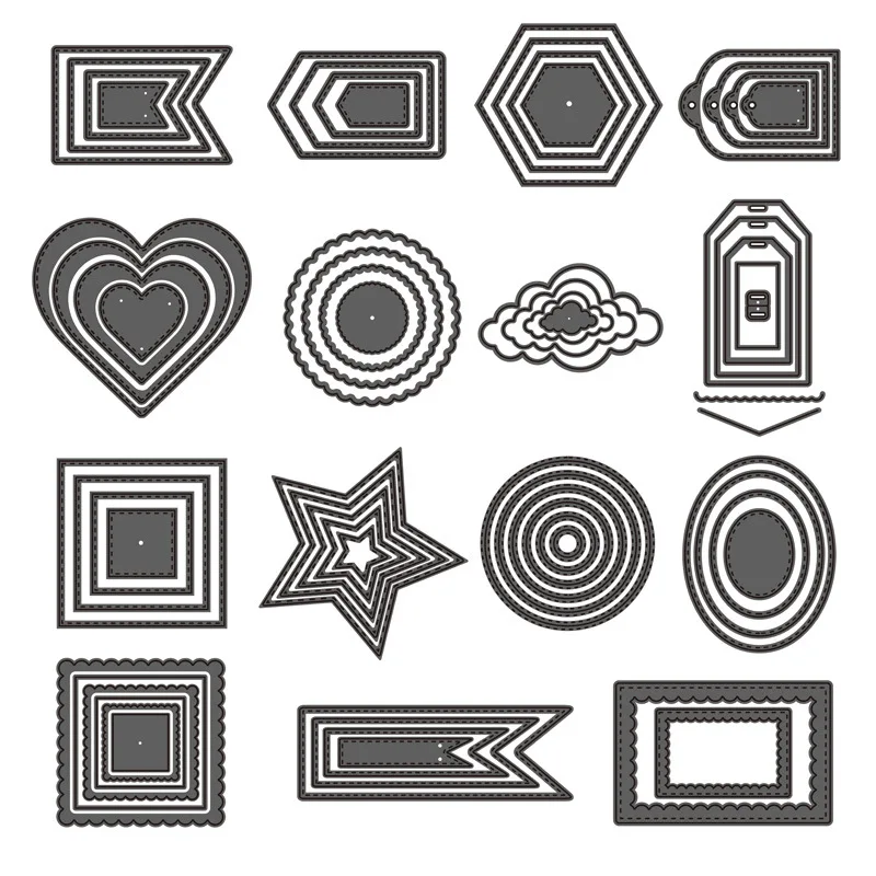 PROD 1005003212583011 Carbon Steel Cutting Dies Paper Knife Art Craft
Sewing Scrapbooking Stamping Graphic Frame Background Card Making Tools