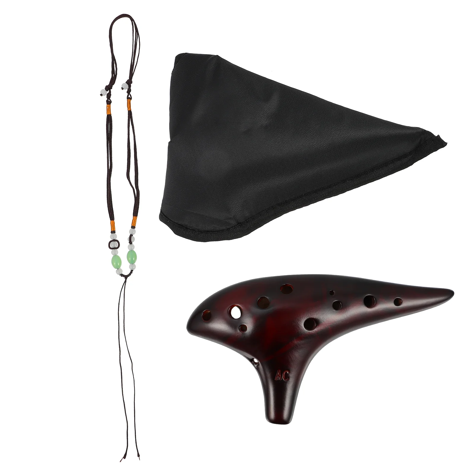 1 Set Portable Ceramic Ocarina Beginner Ocarina Durable Musical