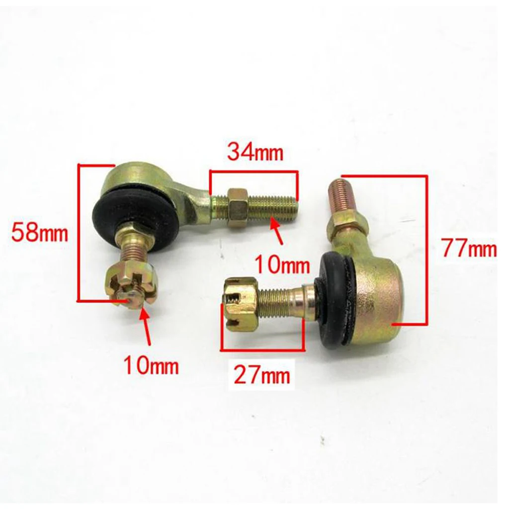 10mm Left And Right Hand Tie Rod Ball Joint 110cc 125cc Quad Dirt Bike ATV