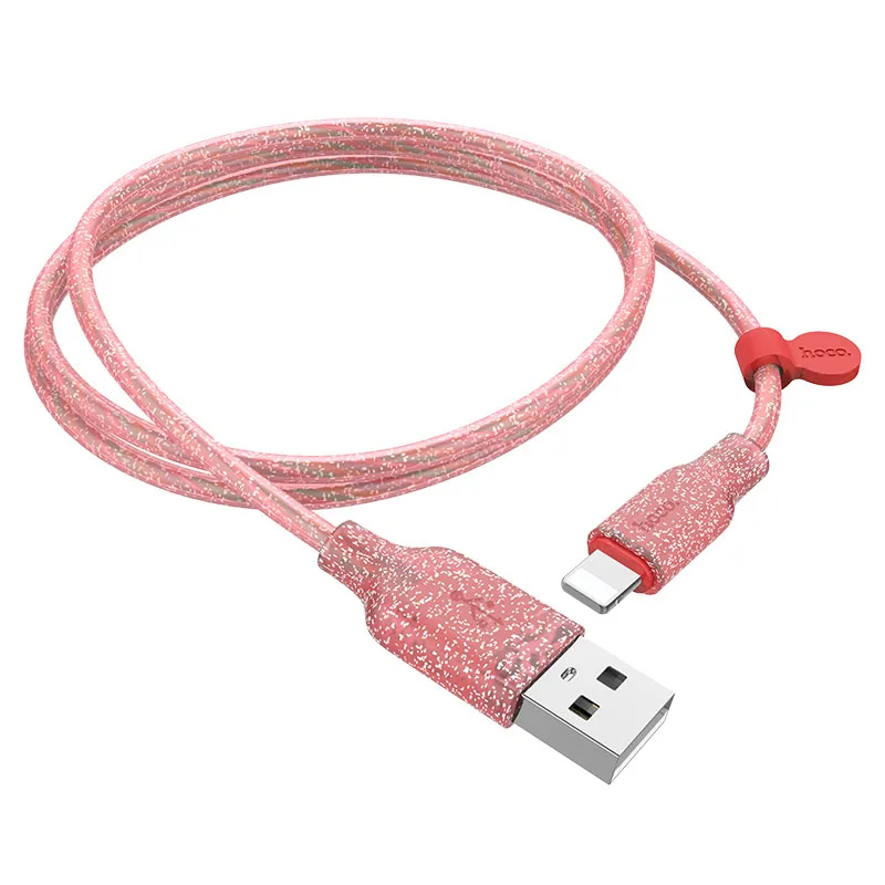 HOCO U73 28 шт./лот 1,2 м Прочный USB кабель для iPhone кабель Micro кабель для samsung USB кабель провод зарядного устройства - Цвет: pink