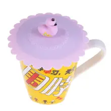 Силиконовые Мультяшные крышки чашки креативные Анти-пыль запечатывания крышки кофе