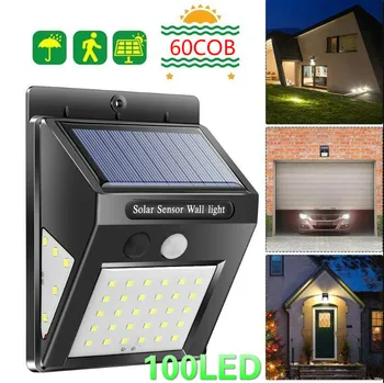 

1/4pcs Outdoor Waterproof Energy Saving Street Garden Yard Security Lamp 30/100LED Solar Power Lamp PIR Motion Sensor Wall Light