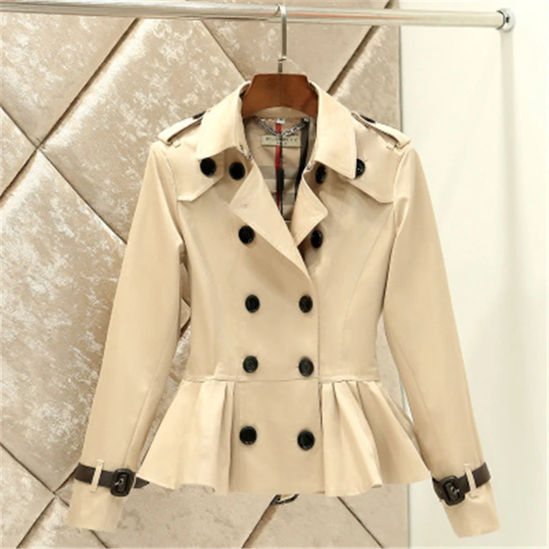 Классическая Весенняя Женская приталенная куртка женское короткое пальто с