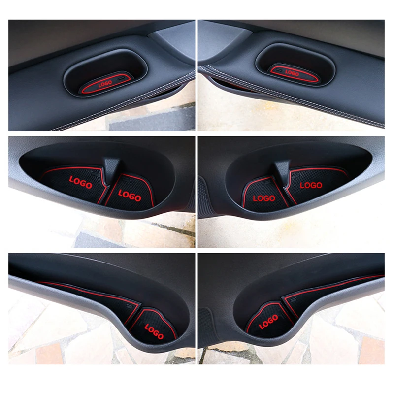 Anti-slip Car Door Rubber Cup Cushion Red Gate Slot Pad for Toyota RAV4 XA50 RAV 4 50 MK5 2019 2020 Interior Mat Accessories Anti-slip Car Door Rubber Cup Cushion Red Gate Slot Pad for Toyota RAV4 XA50 RAV 4 50 MK5 2019 2020 Interior Mat Accessories