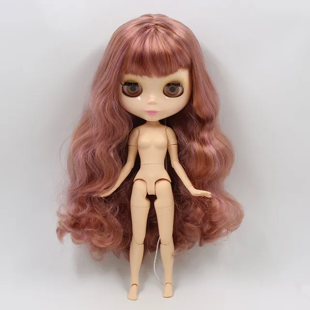 ICY 1/6 Blyth Подгонянная Обнаженная кукла с натуральной кожей тела, глянцевое лицо для ребенка подарок, игрушка - Цвет: BL72649530 nude