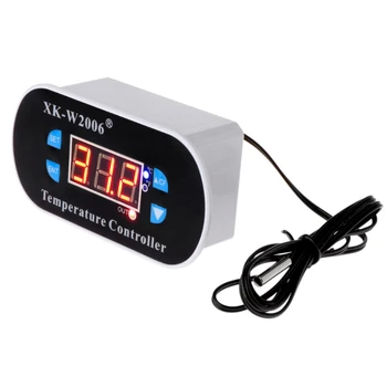

AC 110V-220V C/F Digital Thermostat Temperature Alarm Controller Sensor W1308