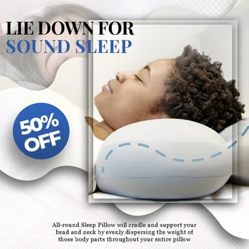 

All-round Sleep Pillow All-round Clouds Pillow Nursing Pillow Sleeping Memory Foam Egg Shaped Pillows HUG-Deals