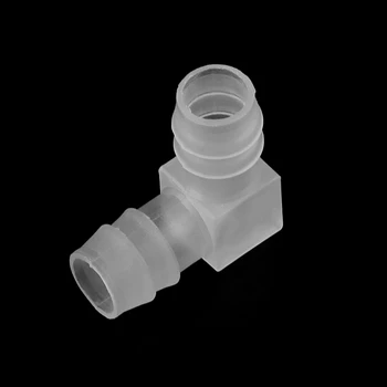 

L Shape Elbow Plastic Barbed Connectors Tube Joiner Hose Pipe Fitting Adapter C6UF