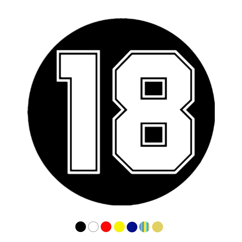 CS-10256# наклейки на авто цифра 18 водонепроницаемые машину наклейка для