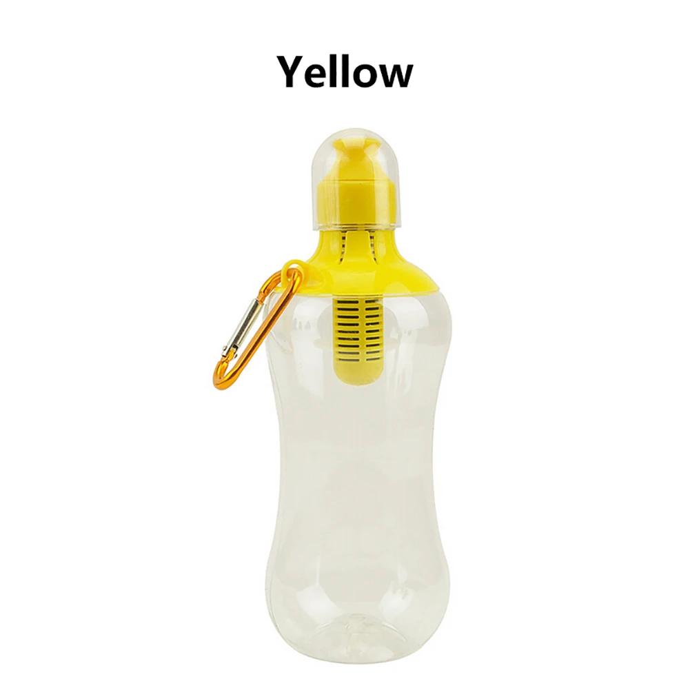 Water Filter Bottle Transparent Kettle Activated Carbon Filters Filter Kettle Outdoor Sports Water Bottle 550ml Healthy Drinking