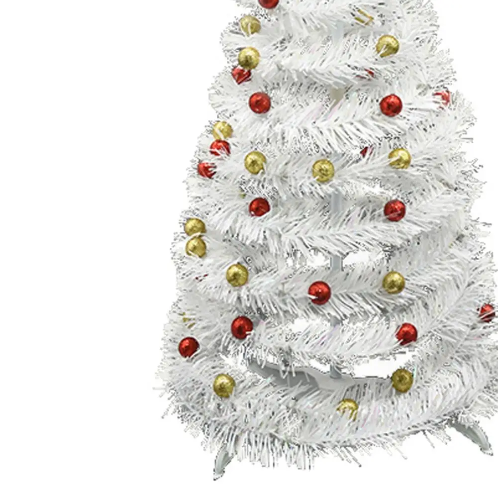 58 см DIY белый набор для украшения рождественской елки складное веселое украшение для рождественской вечеринки для домашнего магазина белая Рубиновая Рождественская елка