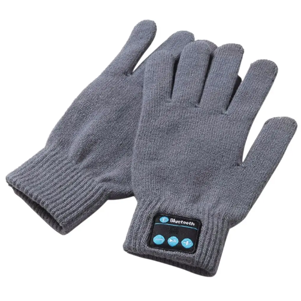 NO.2 Unisex Rechargeable Wireless Bluetooth Touch Screen Warm Knit Gloves Women Men Call Talking Autumn Winter Gloves - Цвет: NO.2