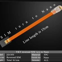 Sim-карта обратного поворота в слот для Nano карты удлинитель внешняя линия конвертер адаптер прозрачное открытое устройство Универсальный