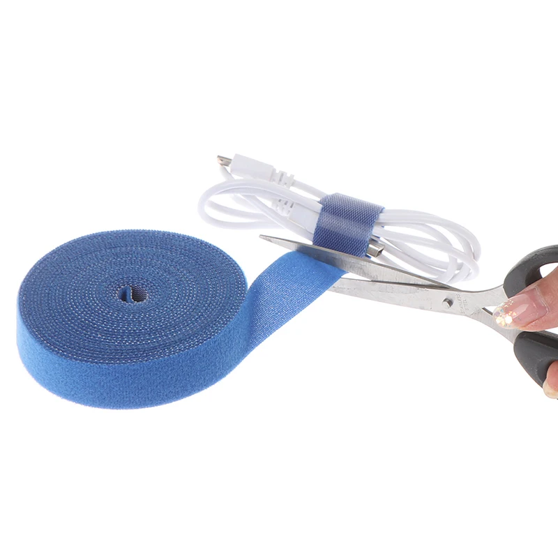 1pc 4 m/roll tape nylon cable ties Width 2cm cable ties Earphone Winder tie 8 colors choose from