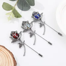 Европейские и американские аксессуары в новом стиле ретро простая Геометрическая Роза Сплав Брошь Мода линия цветок шарф Пряжка корсаж