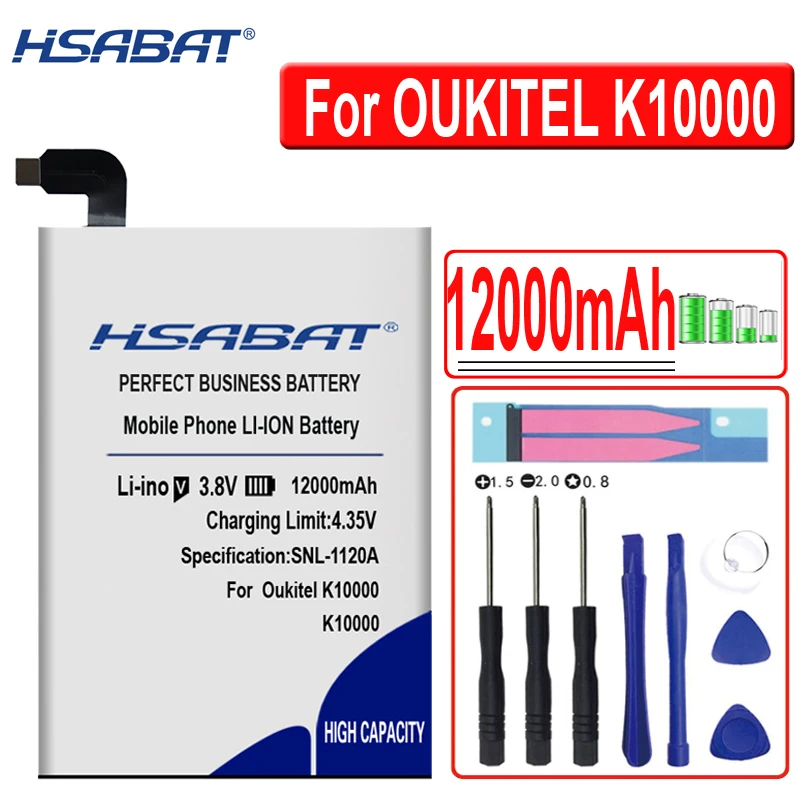 HSABAT K10000 12000 мАч аккумулятор для Oukitel K10000+ номер отслеживания