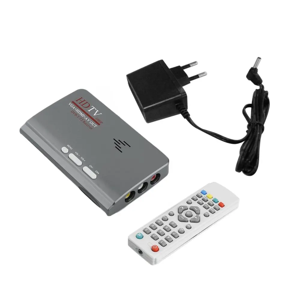 Цифровой HDMI 1080P DVB T2 ТВ приставка VGA AV CVBS тюнер приемник с пультом дистанционного