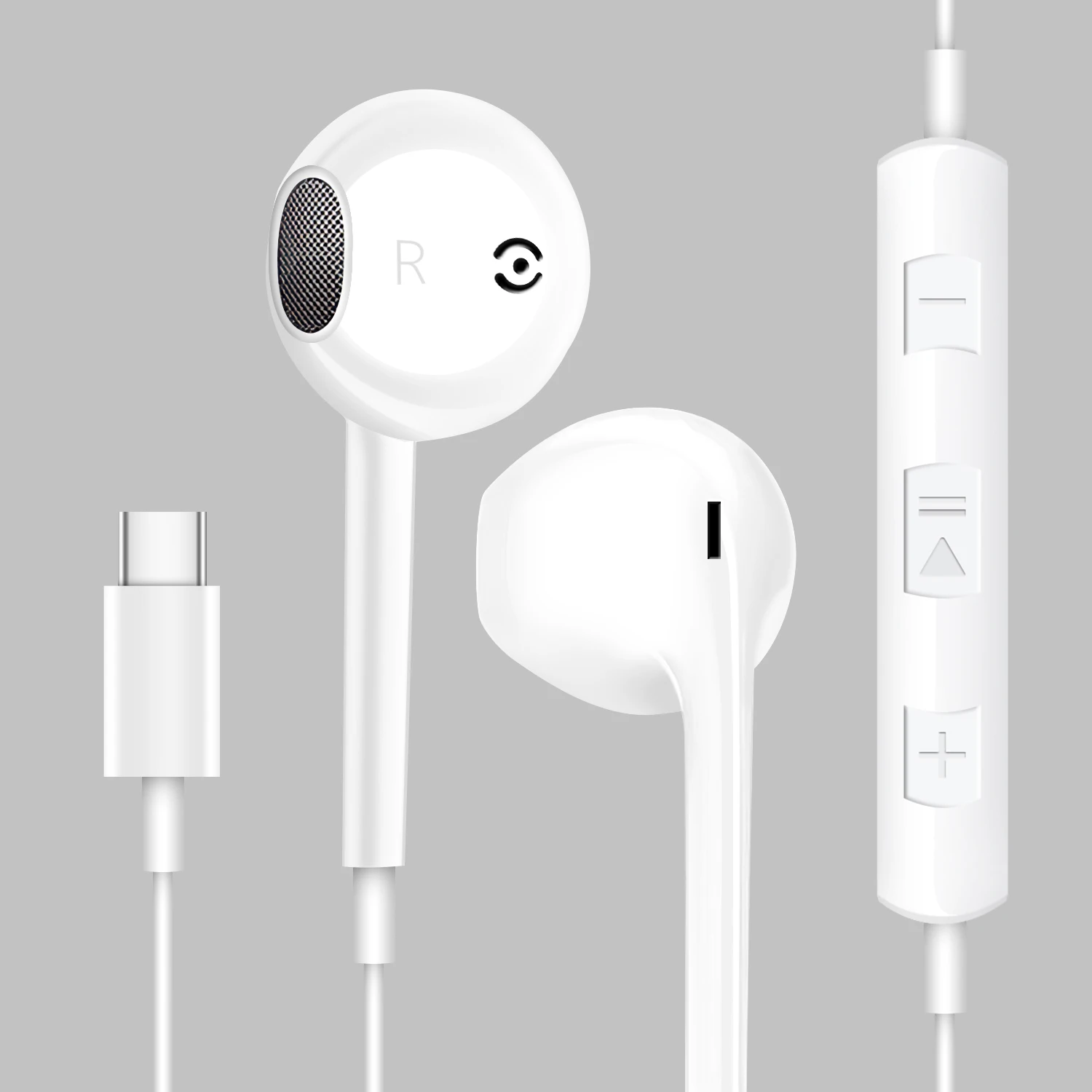 Auriculares USB C para iPad Pro, auriculares USB tipo C, auriculares  estéreo de alta fidelidad USB C con cable con micrófono, control de volumen  para