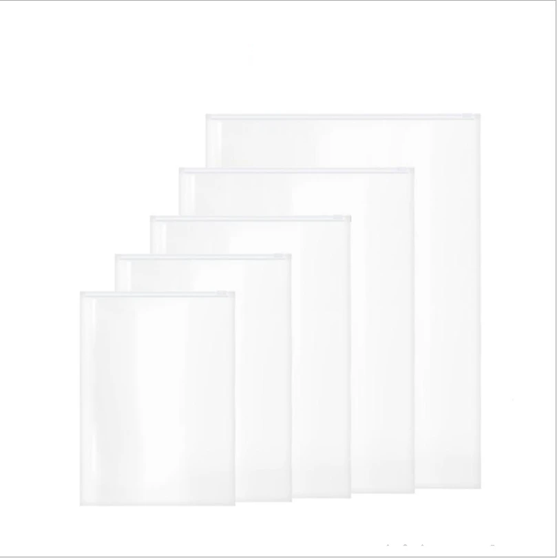 Matte translucent 5 шт. дорожные водонепроницаемые прозрачные мешки для хранения одежды Ziplock чемодан Органайзер на молнии скользящая печать косметический упаковочный пакет для одежды - Цвет: Matte translucent