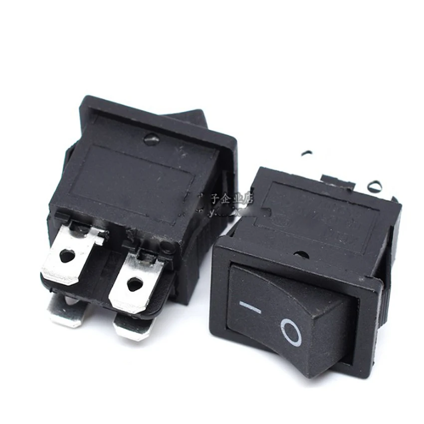 KCD1 파워 로커 보트 스위치, 레드, 그린, 블랙, 4 핀, 4P, 6A, 250V, 21*15mm, 20 개/로트