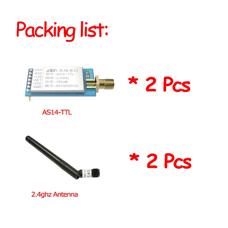 1 пара беспроводной Uart модуль с антенной Nrf24l01 радиочастотный трансивер 2,4 ГГц передатчик передачи данных, передача данных точка-точка