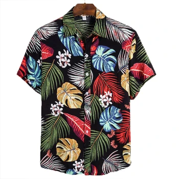 

Aoliwen brand Casual men's shirt hit color summer men shirt fashion top streetwear men's shirt hip-hop Hawaiian clothing men
