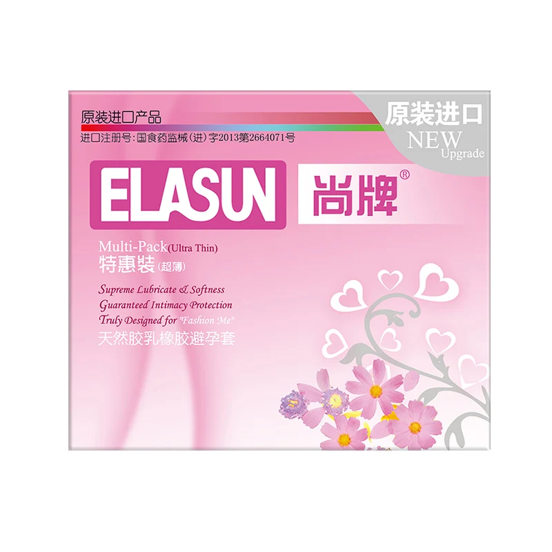 Elasun 72PCS Ultra Thin Big Cock Condoms Natural Latex Smooth Lubricated Condom Penis Contraception Intimate Products For Men