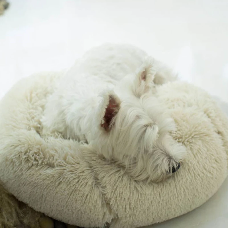 

Dog Bed Comfortable Donut Round Dog Bed Ultra Soft Washable Dog And Cat Cushion Bed