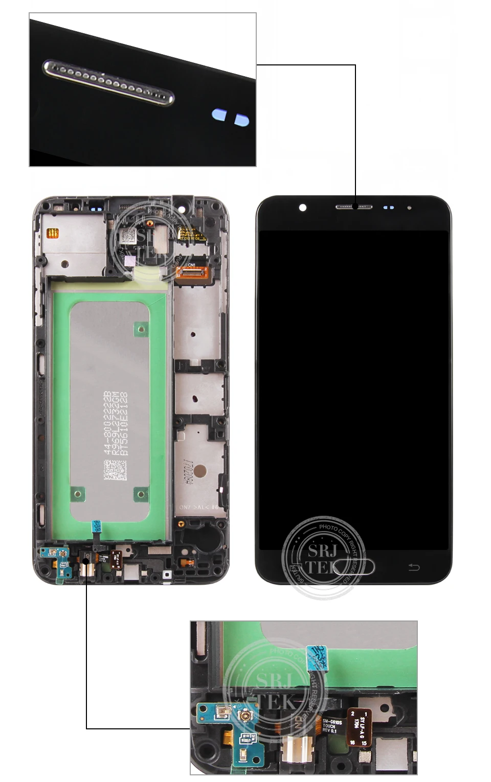 Дисплей для SAMSUNG Galaxy J7 Prime lcd сенсорный экран с двумя отверстиями с рамкой G610 G610K G610F G610M для J7 Prime lcd