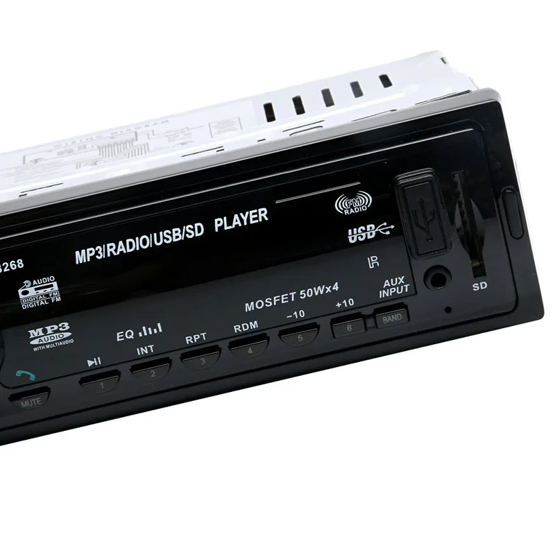 DC 12V Car Bluetooth Audio Receiver 1 DIN In-Dash FM Aux USB MP3 Stereo Radio