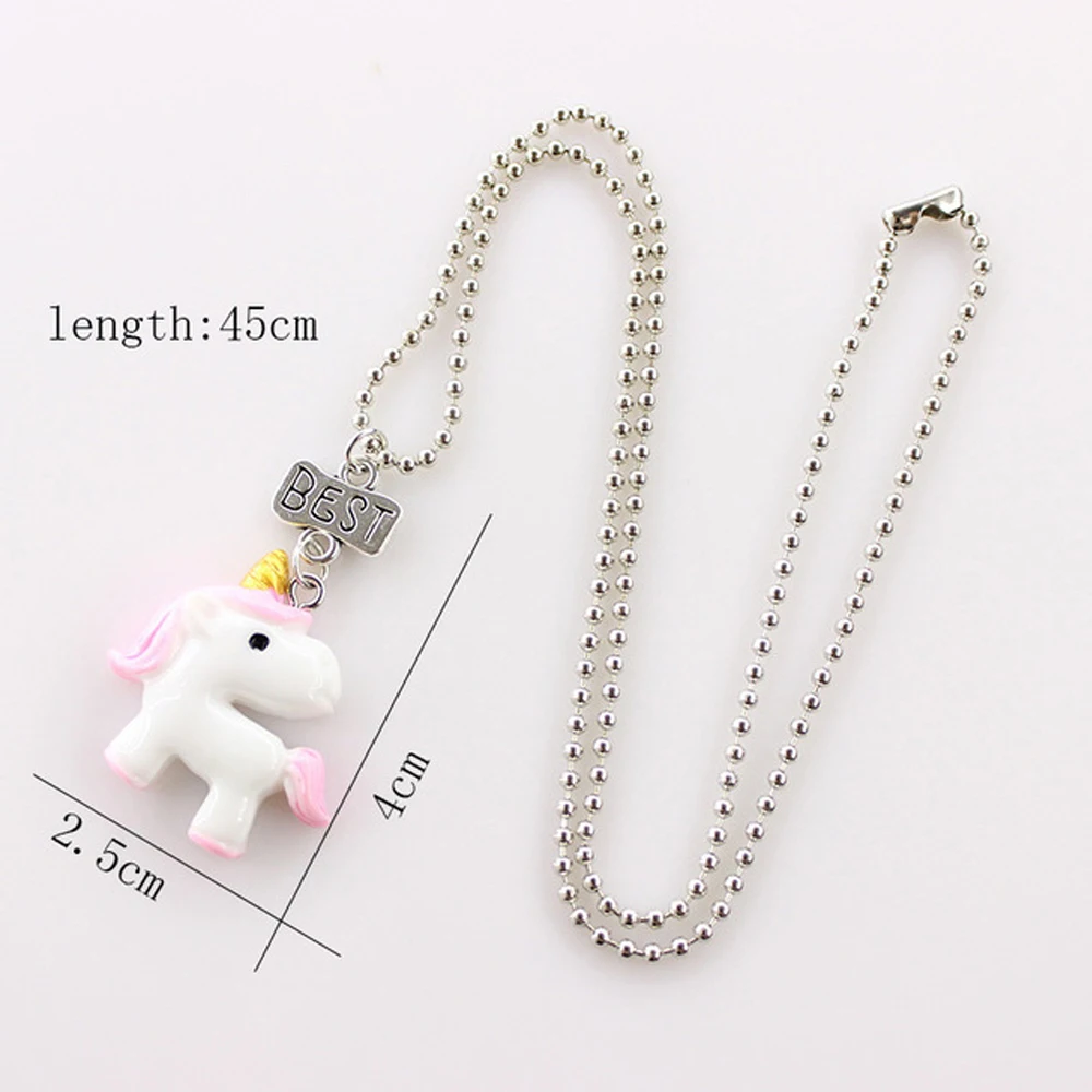 Children's jewelry best friend Unicorn BFF Necklace Pendant
