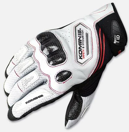 Белые Мотоциклетные Перчатки KOMINE GK 167 Scooter Motorsport|Перчатки| |
