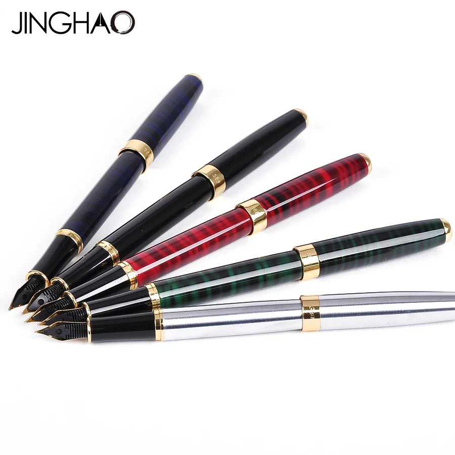 Jinhao High Quality Metal Black Fountain Pen F Nib Ink Pens School