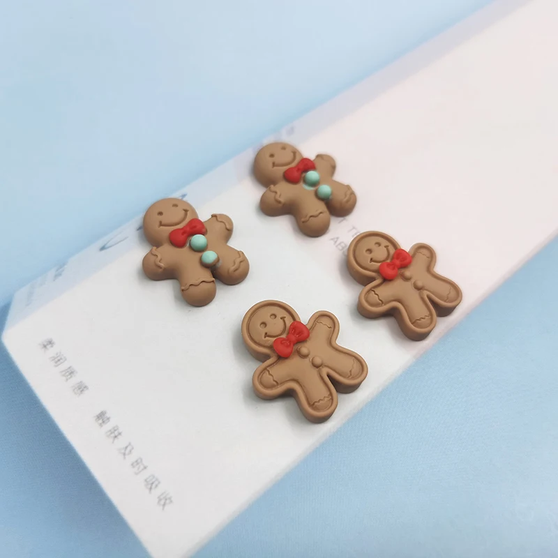 Jewelry Charms Resin Charms 10pcs Korea Cute Gingerbread Man Biscuit Pendant Charms Beverages Jewelry Findings DIY Funny Earrings Jewelry Making C352