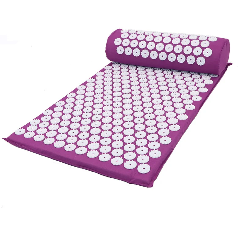 Yoga Mat Massager Cushion Acupressure Acupressure Relieve Stress Back Body Pain Spike Mat Acupuncture Massage Mat with Pillow