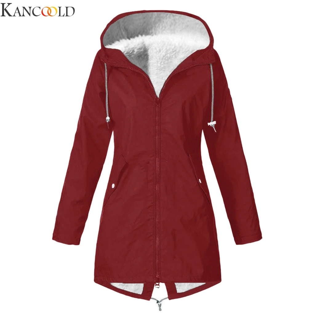 KANCOOLD, женские парки, зимние пальто с капюшоном, толстая хлопковая теплая Женская куртка, модное пальто средней длины, верхняя одежда размера плюс S-5XL
