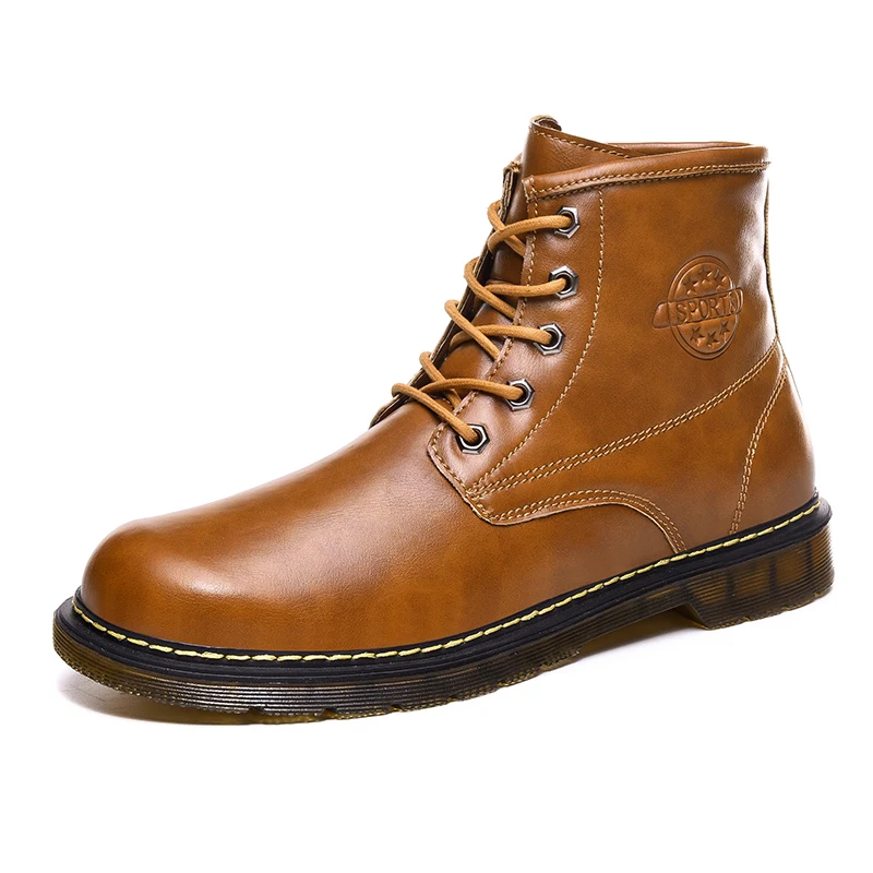 

Winter Men's Boots Non-slip Wearable Outdoor Big Tooling Large Size Shoes Retro Trend Men's Martin Boots 2019 New