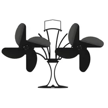 Ventilador de fogão de pelota de lareira de cabeça dupla para fogão a lenha fogões de madeira com lareira de vidro ecofan f fogão lareiras elétricas