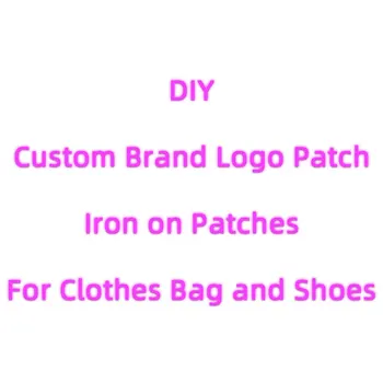 

Brand Patch Badges Custom Iron on Letter Patches for Clothing Embroidery DIY Brand Logo Appliques Stickers Stripes for Clothes
